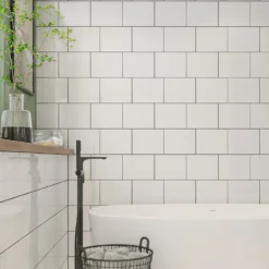 None Plain White Ceramic Wall Tile 250 X 200mm - 1sqm Pack 3 None Plain White Ceramic Wall Tile 250 X 200mm - 1sqm Pack -Homebase Shop 12807744 1444909414689177