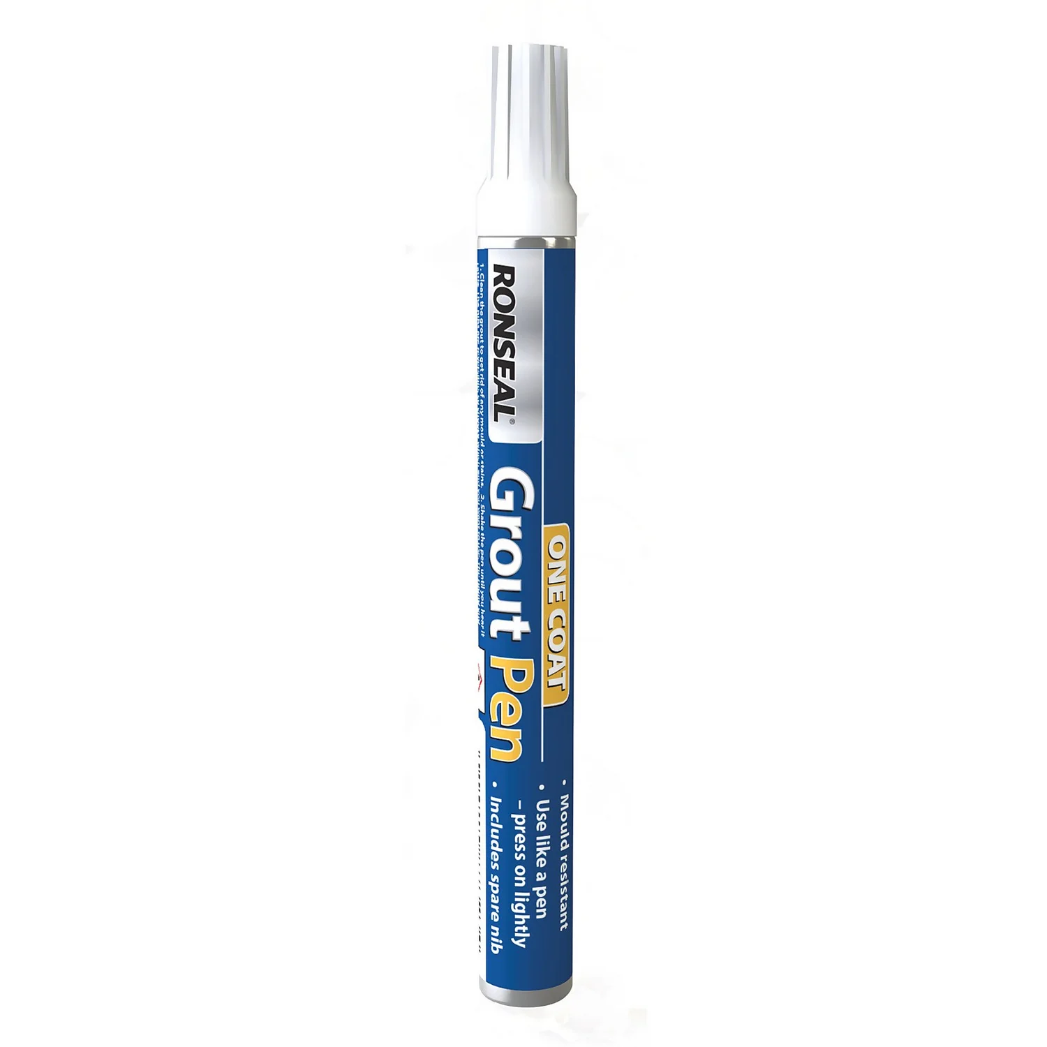 Ronseal White - One Coat Grout Pen - 7ml Ronseal White - One Coat Grout Pen - 7ml -Homebase Shop 12807801 1334850581434222