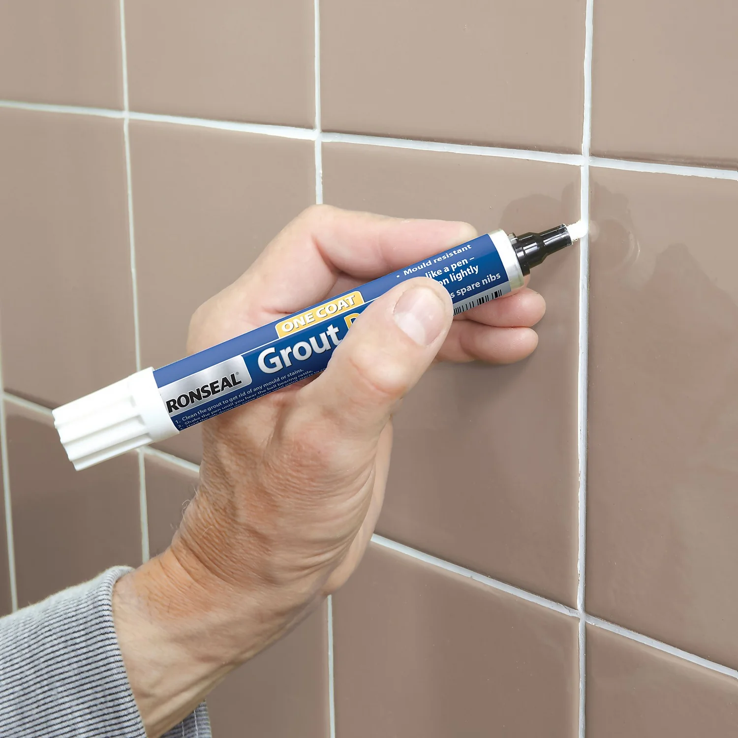 Ronseal White - One Coat Grout Pen - 7ml Ronseal White - One Coat Grout Pen - 7ml -Homebase Shop 12807801 1394850581459062