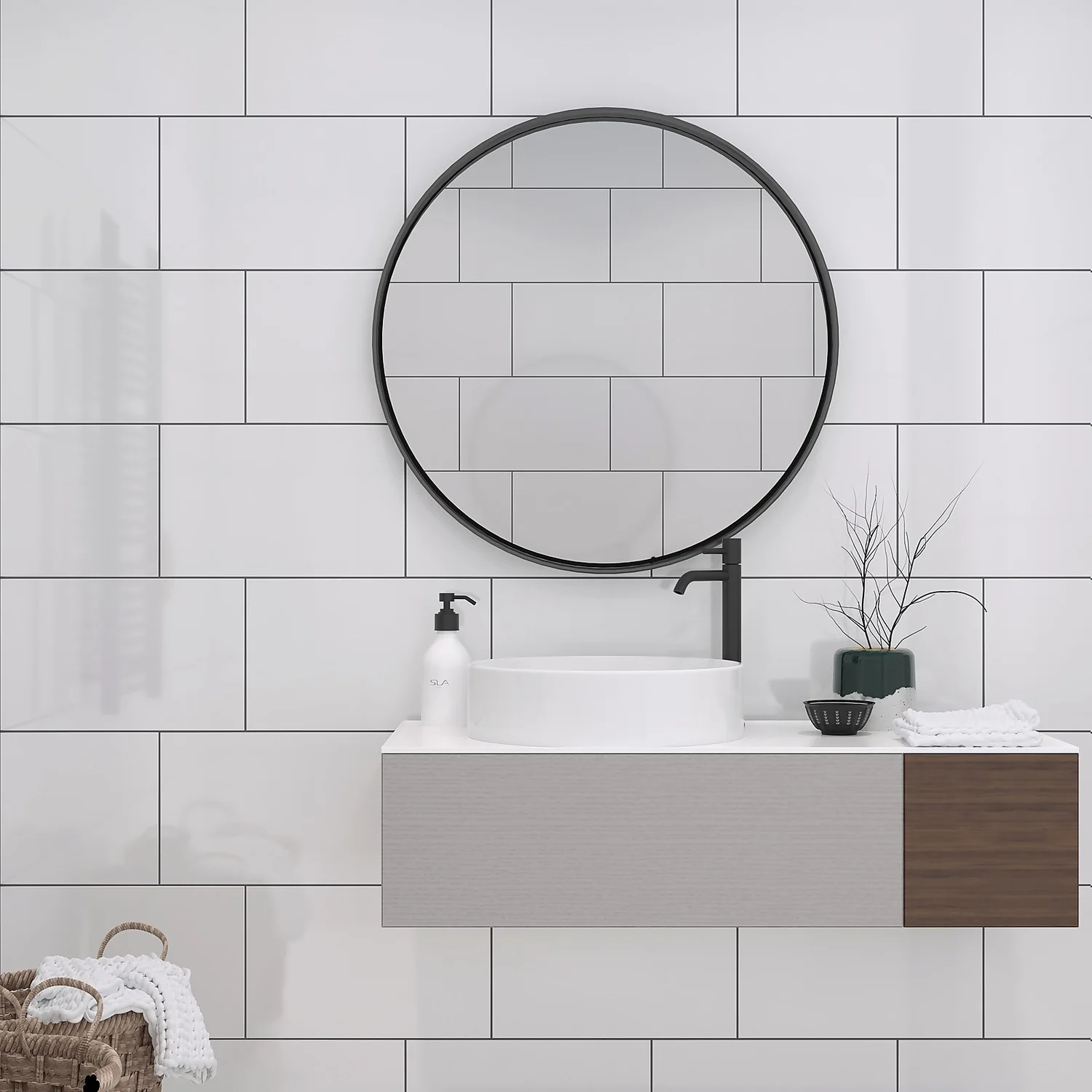 Plain White Ceramic Wall Tile 250 x 400mm None Plain White Ceramic Wall Tile 250 X 400mm -Homebase Shop 12813765 1704909116944058