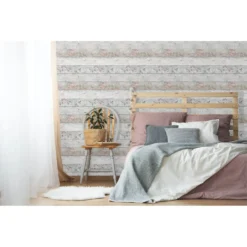 Fresco Distressed Wood Floral Wallpaper -Homebase Shop 12814814 2064833191846538