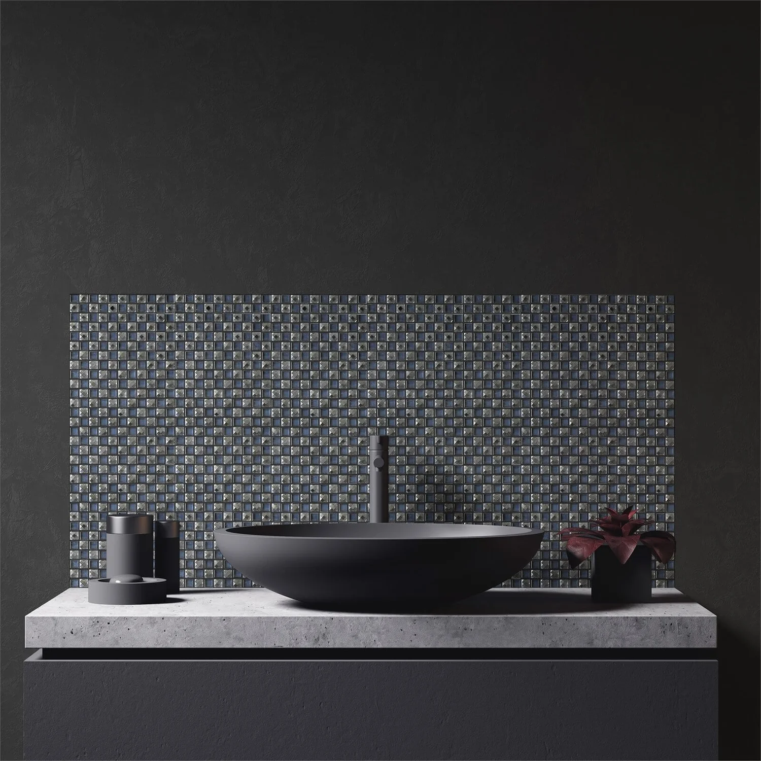 House of Mosaics Black Jewel Mosaic Tile - 300 x 300mm House Of Mosaics Black Jewel Mosaic Tile - 300 X 300mm -Homebase Shop 12829731 1424831907186622
