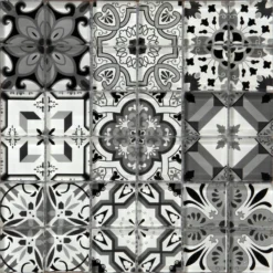 House Of Mosaics Geo Moroccan Black & White Mosaic Tile (Sample Only) - 150 X 110mm