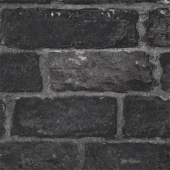 Fresco House Brick Black Wallpaper -Homebase Shop 12835581 1324832954276208