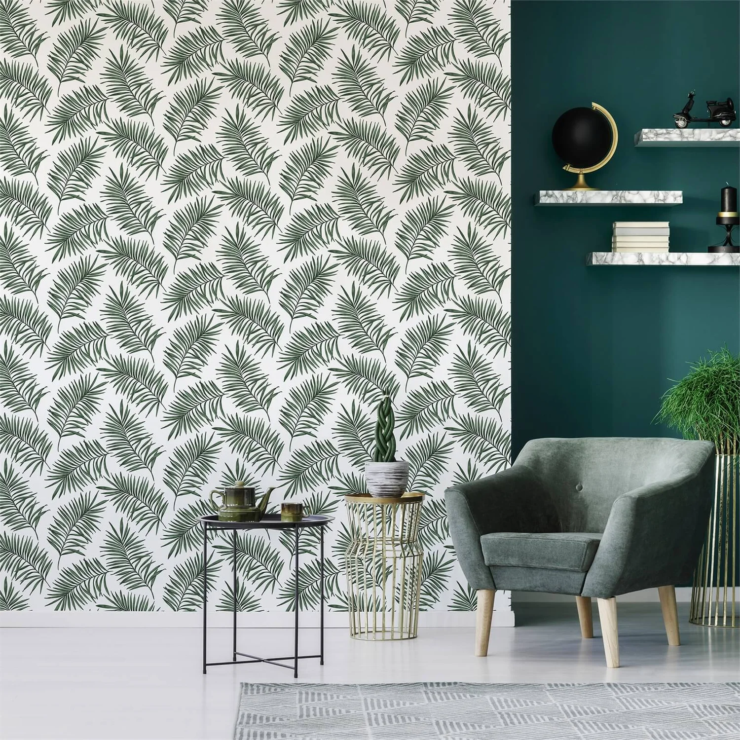 Superfresco Easy Scandi Leaf Green Wallpaper Superfresco Easy Scandi Leaf Green Wallpaper -Homebase Shop 12841440 2634833226640976