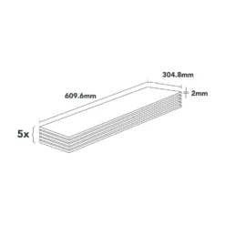 Plancs Slate Self-Adhesive Vinyl Floor Tile - 5pc Pack Covers 0.93sqm -Homebase Shop 12968591 1904946463268398