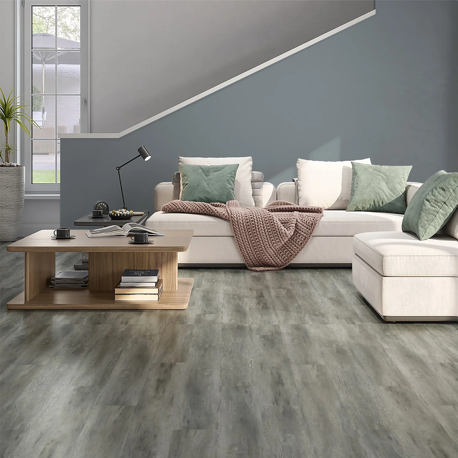 Plancs Grey Oak Self-Adhesive Vinyl Floor Plank - 8pc pack covers 1.11sqm Plancs Grey Oak Self-Adhesive Vinyl Floor Plank - 8pc Pack Covers 1.11sqm -Homebase Shop 12968600 1094875658732614