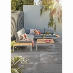 House Of Mosaics Blue Stone Light Grey Matt Stone Effect Porcelain Outdoor Tiles 60 X 60cm - Pack Of 2
