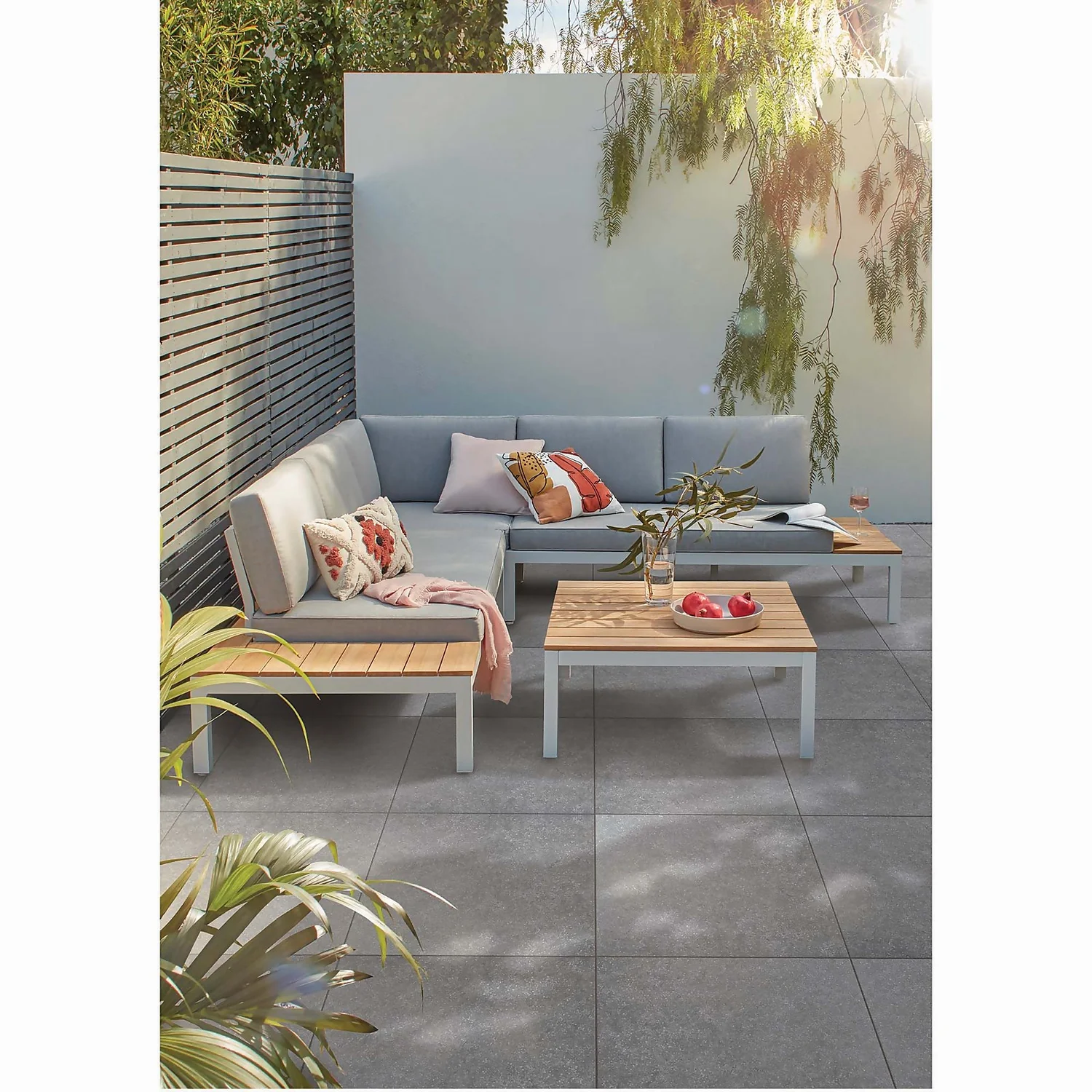 House of Mosaics Blue Stone Light Grey Matt Stone Effect Porcelain Outdoor Tiles 60 x 60cm - Pack of 2 House Of Mosaics Blue Stone Light Grey Matt Stone Effect Porcelain Outdoor Tiles 60 X 60cm - Pack Of 2 -Homebase Shop 13011643 1244869701849835