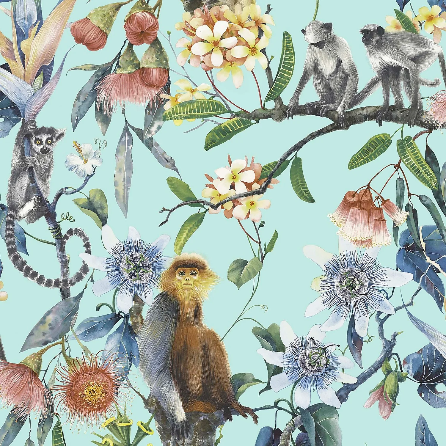 Organic Textures Lemur Turquoise Wallpaper Organic Textures Lemur Turquoise Wallpaper -Homebase Shop 13120774 1204866364371531