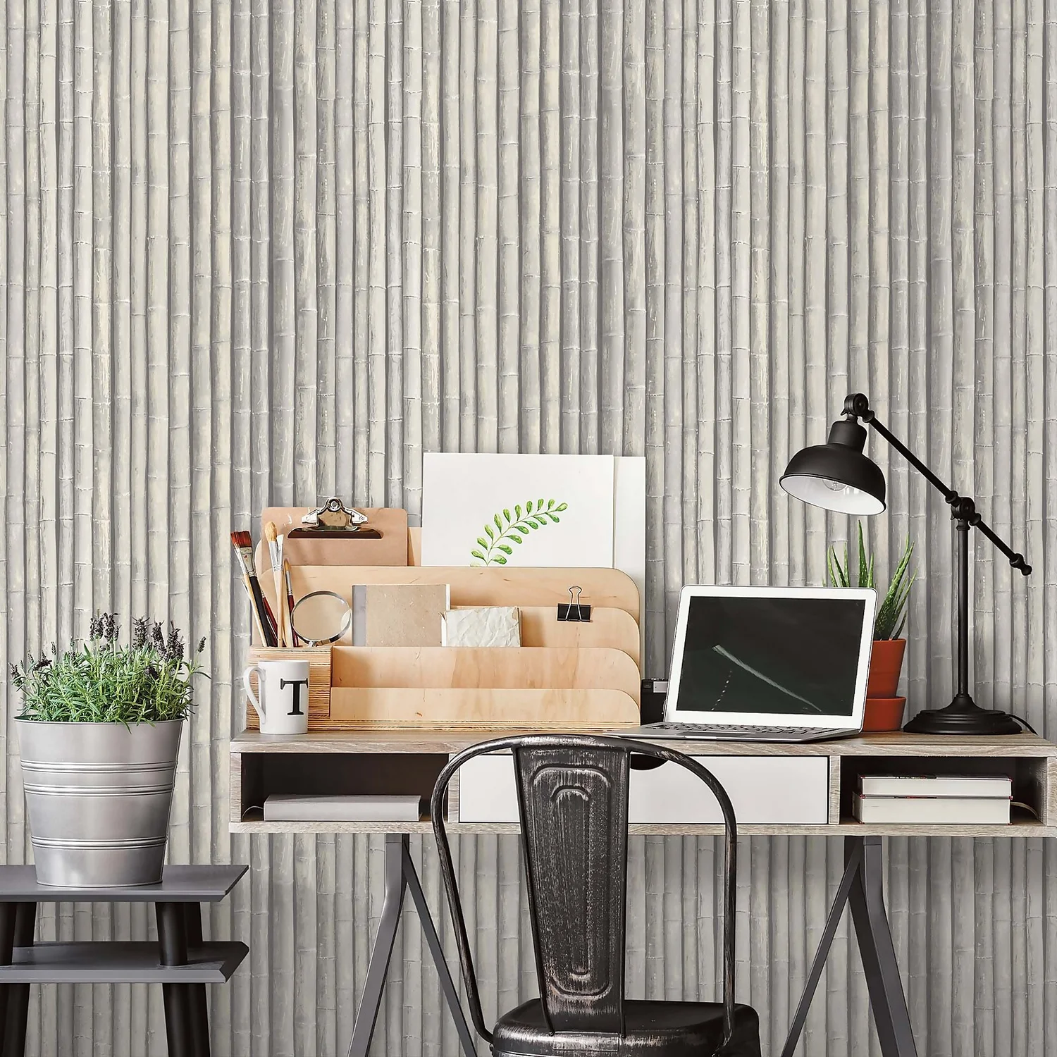 Organic Textures Bamboo Grey Wallpaper Organic Textures Bamboo Grey Wallpaper -Homebase Shop 13120777 8564866361689588