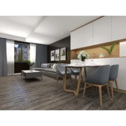 None Rigid Core Luxury Vinyl Flooring Classic Walnut Plank -Homebase Shop 13177442 1614883991891585