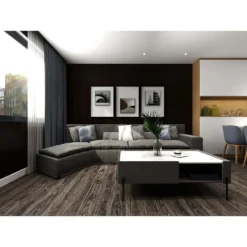 None Rigid Core Luxury Vinyl Flooring Classic Walnut Plank -Homebase Shop 13177442 2004883991859182