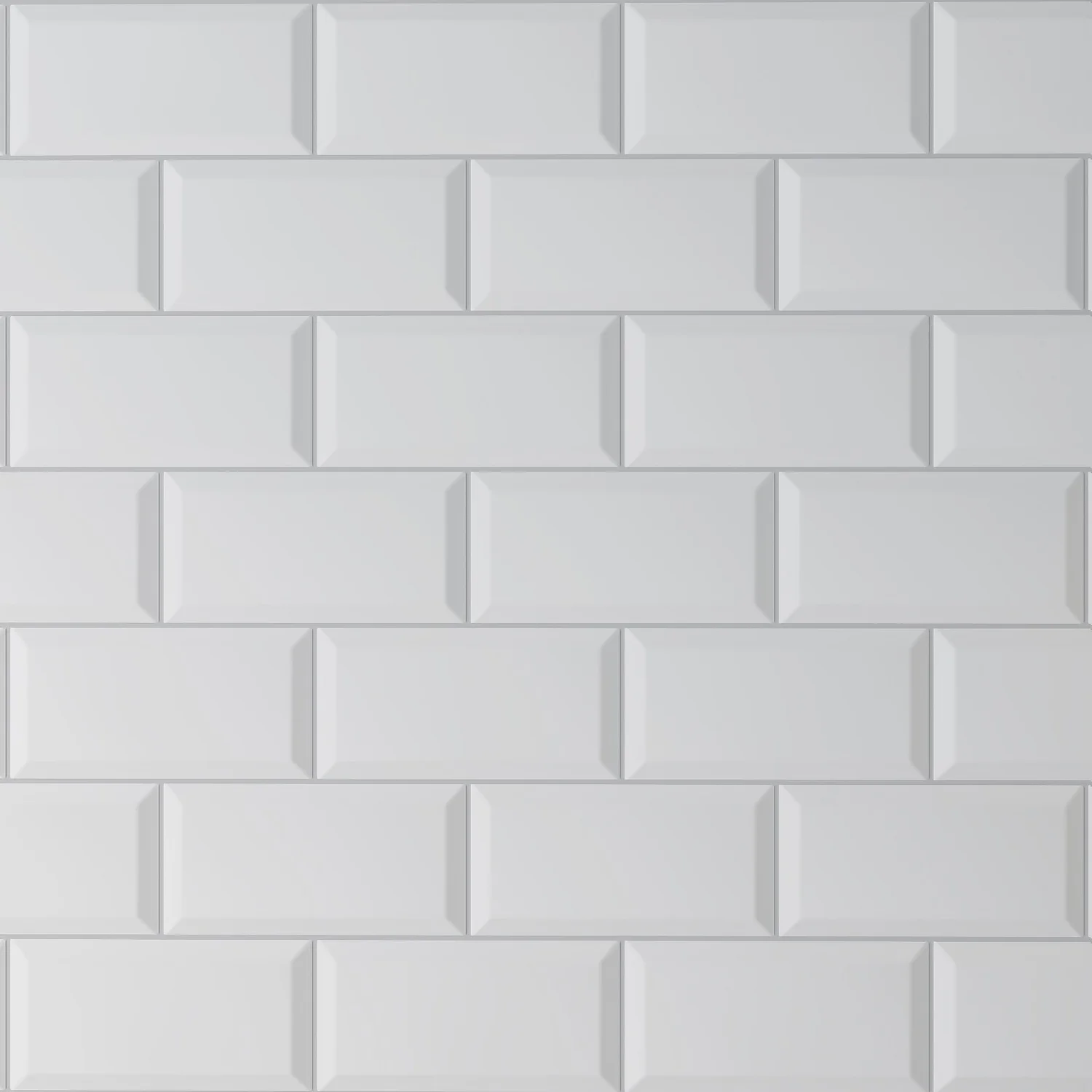 Metro Matt White Bevelled Ceramic Wall Tile 100 x 200mm None Metro Matt White Bevelled Ceramic Wall Tile 100 X 200mm -Homebase Shop 13207705 7074909363901409