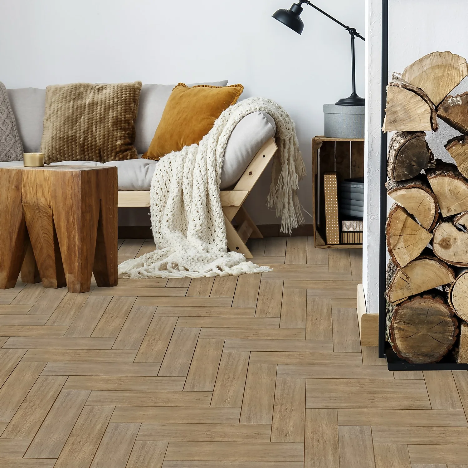 Wood Effect Light Oak Porcelain Floor Tile 150 x 600mm - 0.99sqm Pack Wood Effect Light Oak Porcelain Floor Tile 150 X 600mm - 0.99sqm Pack -Homebase Shop 13220576 1104909608165138