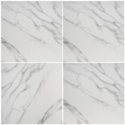 Calacatta Matt Marble Effect Porcelain Wall & Floor Tile 600 X 600mm - 1.08sqm Pack 2 Calacatta Matt Marble Effect Porcelain Wall & Floor Tile 600 X 600mm - 1.08sqm Pack -Homebase Shop 13220578 1844916612869020