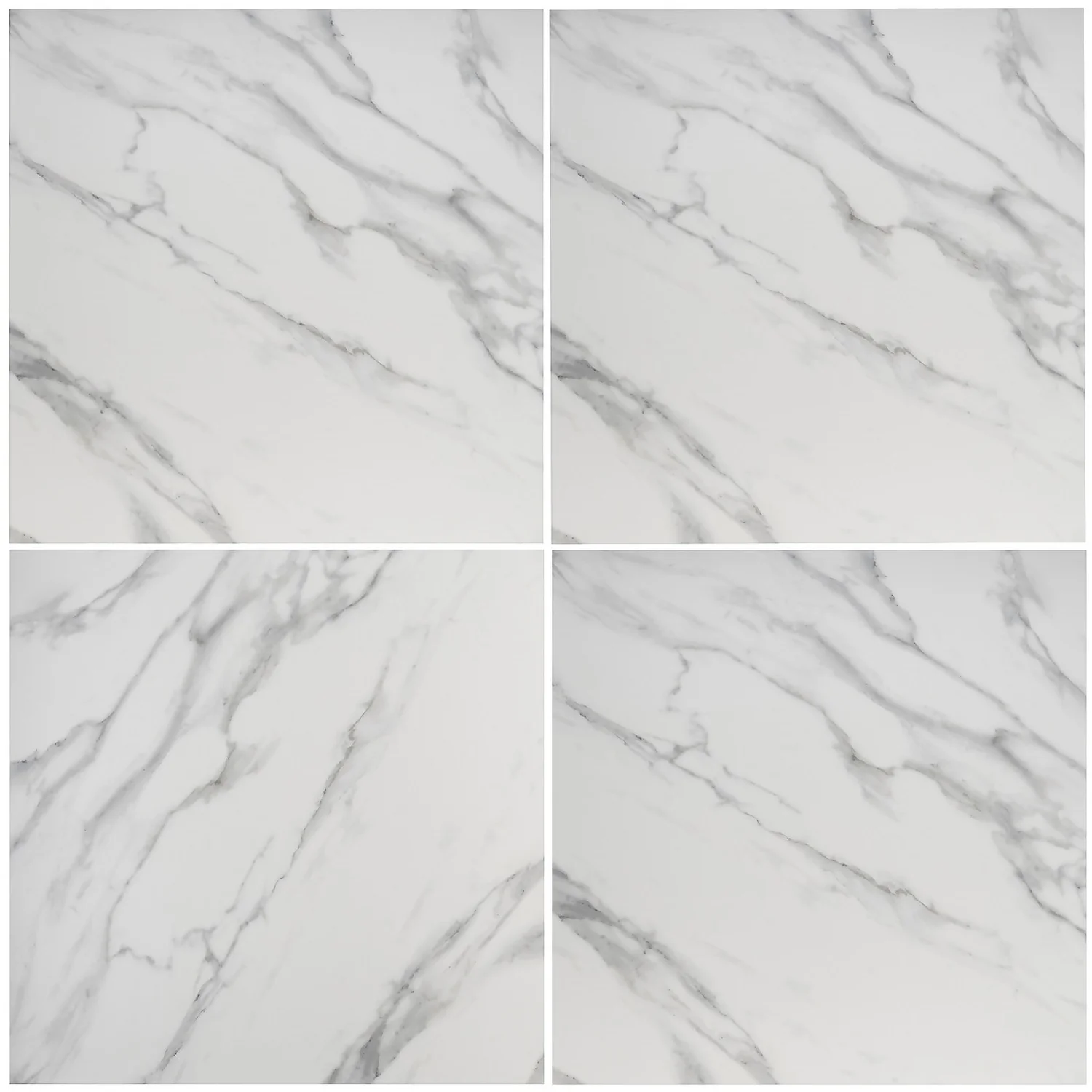 Calacatta Matt Marble Effect Porcelain Wall & Floor Tile 600 x 600mm - 1.08sqm Pack Calacatta Matt Marble Effect Porcelain Wall & Floor Tile 600 X 600mm - 1.08sqm Pack -Homebase Shop 13220578 1844916612869020