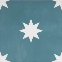 Country Living Starry Skies Peacock Teal Porcelain Wall & Floor Tile - 200 X 200mm - 0.52sqm Pack -Homebase Shop 13220582 1574909608280572