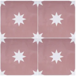 Country Living Starry Skies Peony Blush Porcelain Wall & Floor Tile 200 X 200mm - 0.52sqm Pack -Homebase Shop 13220588 1314916608281252
