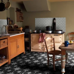 Country Living Starry Skies Black North Star Porcelain Floor & Wall Tile 1.42sqm Pack - 450x450mm 4 Country Living Starry Skies Black North Star Porcelain Floor & Wall Tile 1.42sqm Pack - 450x450mm -Homebase Shop 13220589 1685051391062742