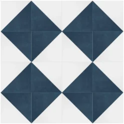 House Beautiful Cube Denim Porcelain Wall & Floor Tile 200 X 200mm - 0.52sqm Pack -Homebase Shop 13220590 1194924675489791