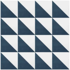 House Beautiful Cube Denim Porcelain Wall & Floor Tile 200 X 200mm - 0.52sqm Pack -Homebase Shop 13220590 3274916410230063