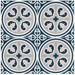 Fiore Vintage Floral Porcelain Wall & Floor Tile 200 X 200mm - 0.52sqm Pack -Homebase Shop 13220600 2754916348675046