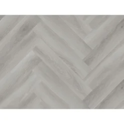 Kraus Herringbone Luxury Vinyl Floor Tile Sample - Owsten Grey -Homebase Shop 13733828 1434957094586759