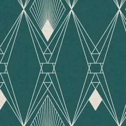 Next Deco Geometric Teal Wallpaper -Homebase Shop 13827414 9534969279777392