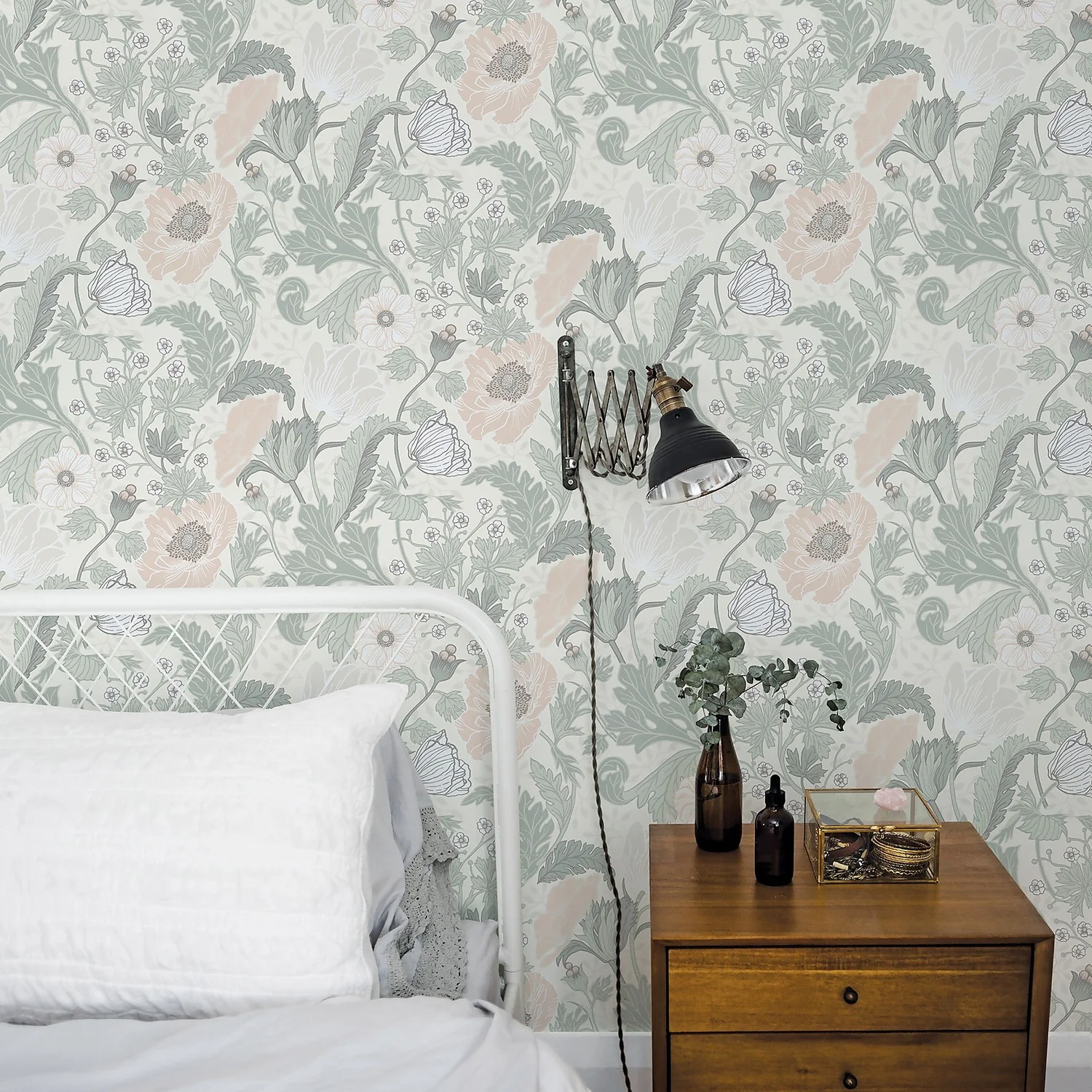 Galerie Floral Trail Green Wallpaper Galerie Floral Trail Green Wallpaper -Homebase Shop 13910506 5204994884113708