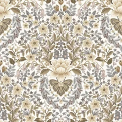 Galerie Floral Paisley Neutral Large Wallpaper Sample