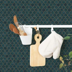 Contour Tegula Teal And Copper Wallpaper -Homebase Shop 13991820 1425003724951084