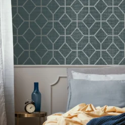Boutique Asscher Geo Teal Wallpaper -Homebase Shop 13991824 1785003723895999
