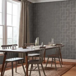 Boutique Gilded Greek Key Quartz Wallpaper -Homebase Shop 13991833 1615003723797761