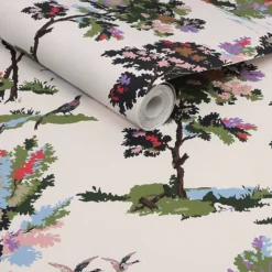 Joules Woodland Scene Dawn Grey Wallpaper -Homebase Shop 13991840 6045003722701273