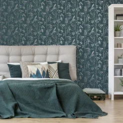 Superfresco Colours Hedgerow Teal Wallpaper -Homebase Shop 13991911 1205003726499390