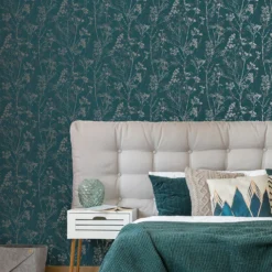 Superfresco Colours Hedgerow Teal Wallpaper -Homebase Shop 13991911 8035003726551917