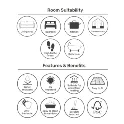 EGGER HOME Chalk Ceramic Tile 8mm Aqua+ Laminate Flooring -Homebase Shop 13999107 1225014868679597