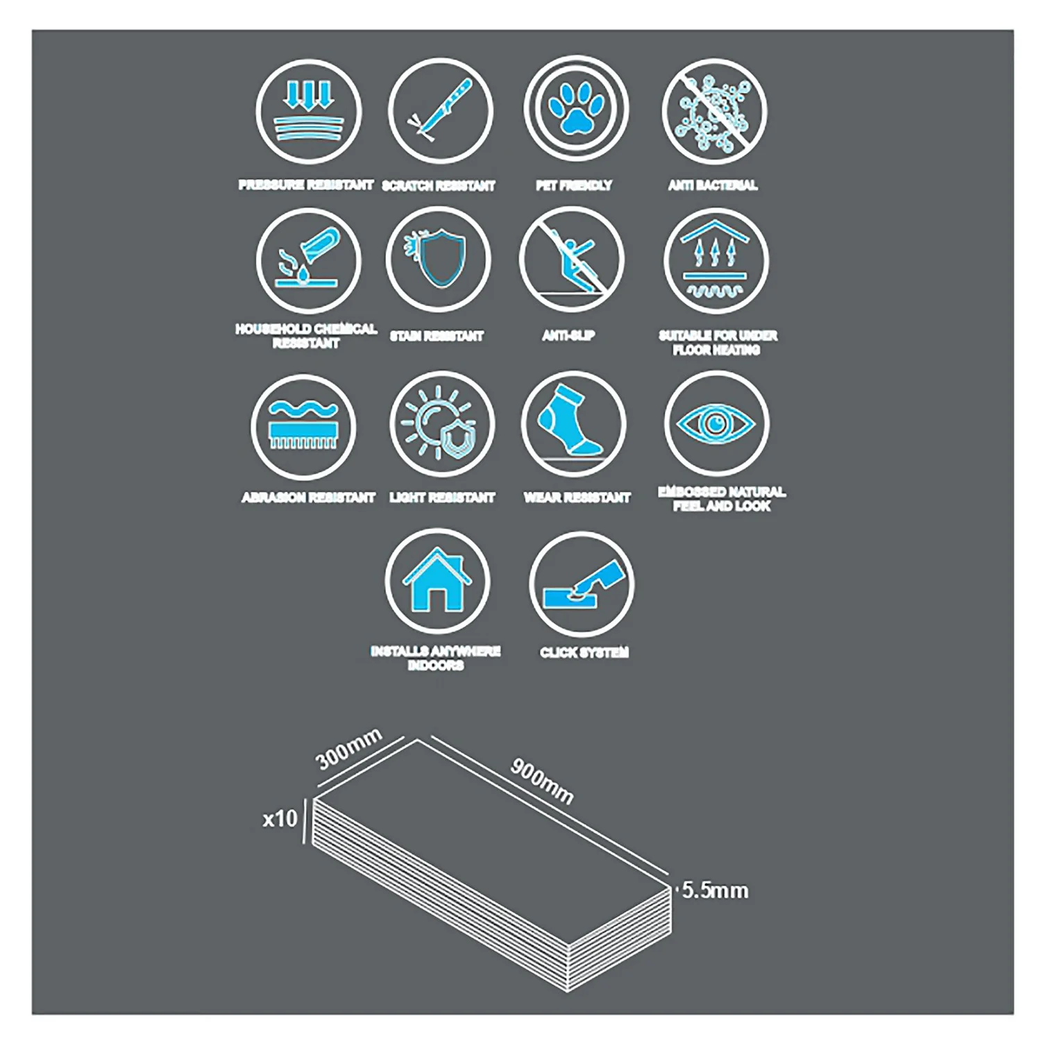 Rigid Core Luxury Vinyl Flooring - Marble Tile None Rigid Core Luxury Vinyl Flooring - Marble Tile -Homebase Shop 14005586 1865006100147474
