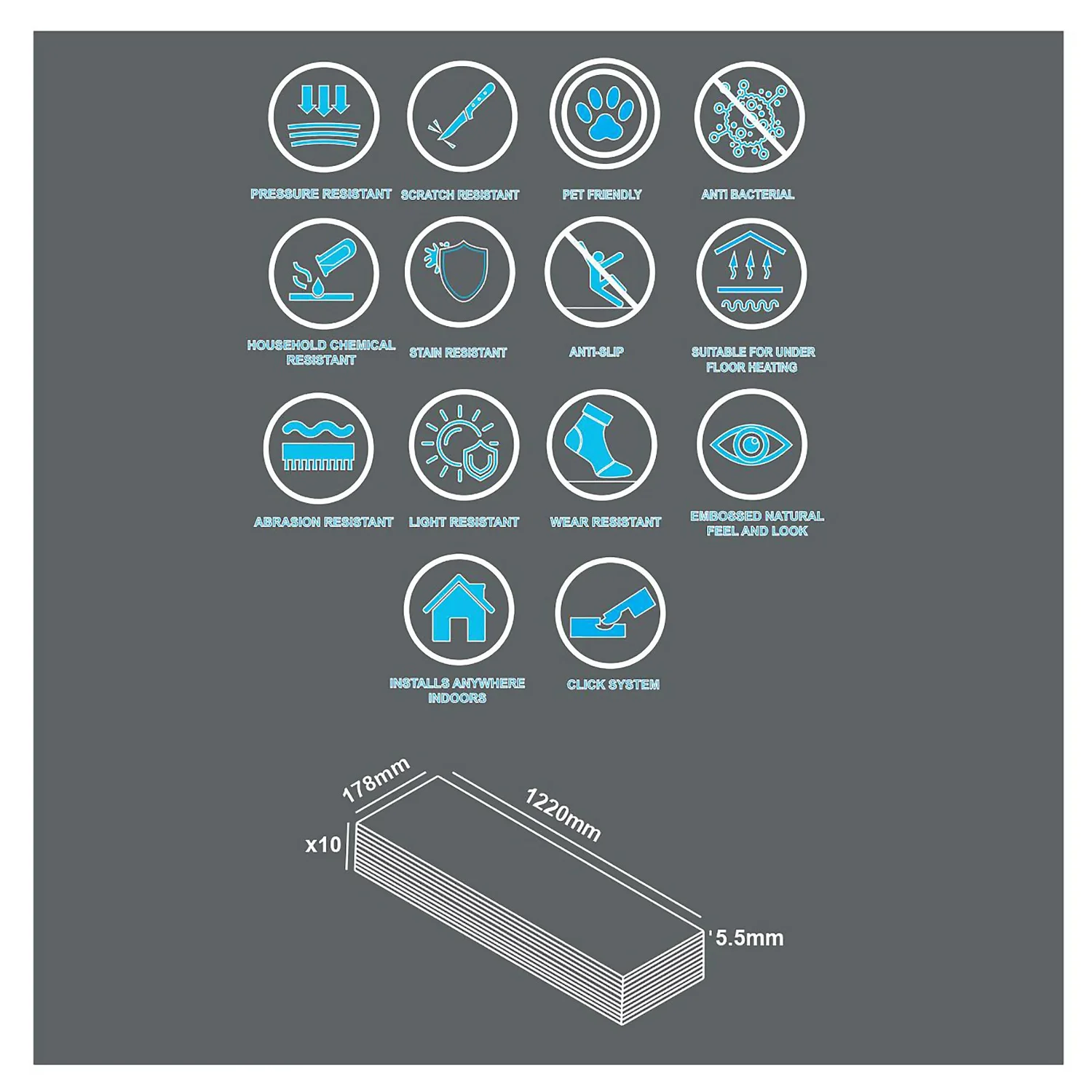 Rigid Core Natural Oak Effect Luxury Vinyl Flooring - Flooring Sample None Rigid Core Natural Oak Effect Luxury Vinyl Flooring - Flooring Sample -Homebase Shop 14186444 1325009721486555
