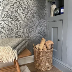 Belgravia Decor Florence Leaf Charcoal Wallpaper -Homebase Shop 14570133 1205045677872579